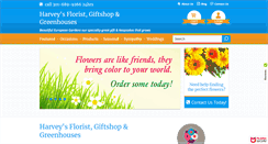 Desktop Screenshot of harveysflorist.net